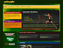 Tablet Screenshot of advantisnutrition.com